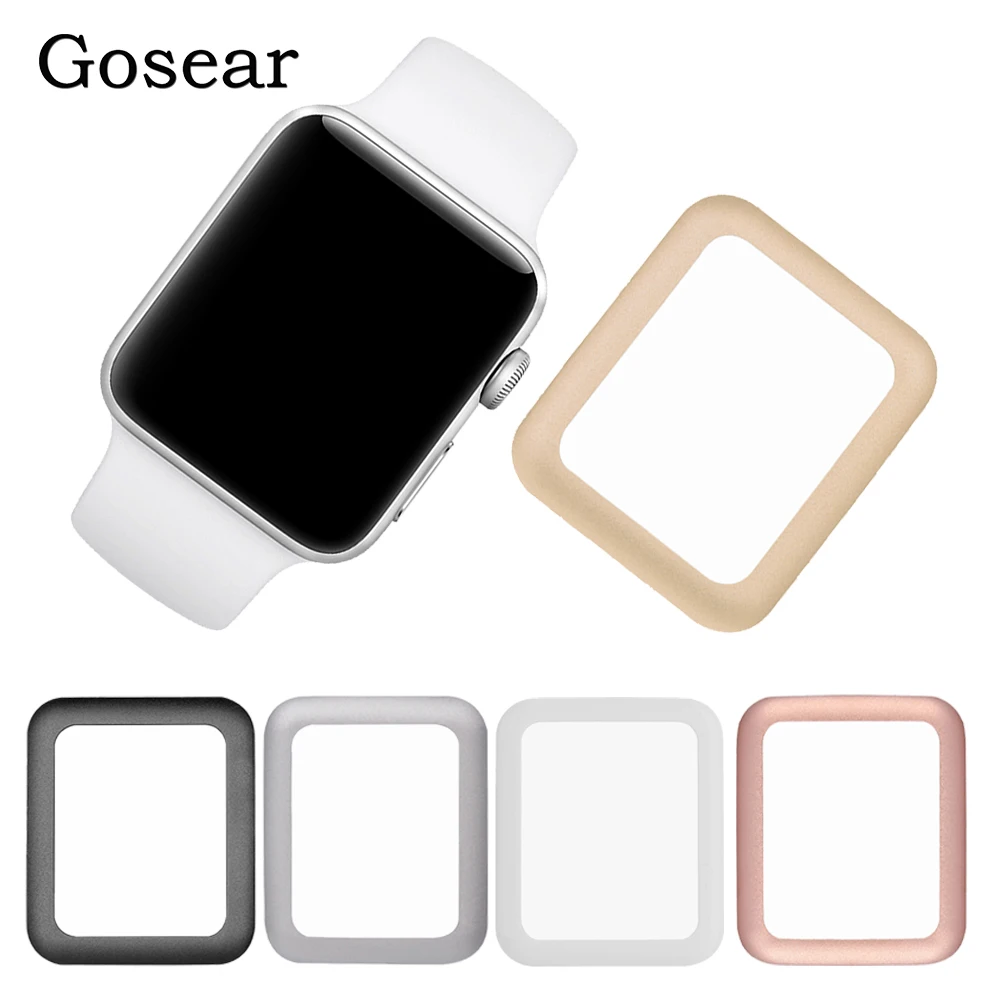 Алюминиевый Чехол бампер Gosear защитная пленка из закаленного стекла для Apple Watch