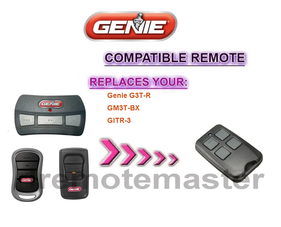 

Genie G3T-BX 3-Button Intellicode II Garage Door Mini replacement Remote 315mhz