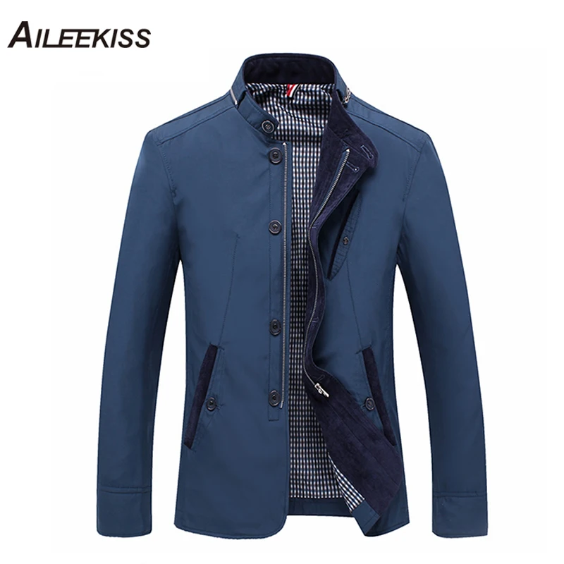 

2017 Winter Autumn Male Cargo Coat Casual Blue Khaki Men Wadded Jacket Stand Solid New Design Jackets Plus Size Man Tops XT307