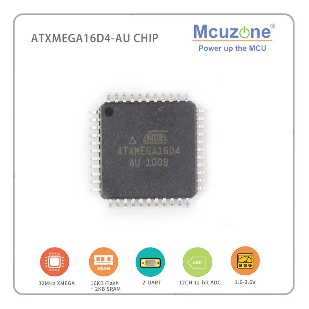 

ATxmega16D4-AU ( ATMEL xmega ) MICROchip AVR PDI UART XMEGA16D4 16D4 ATXMEGA