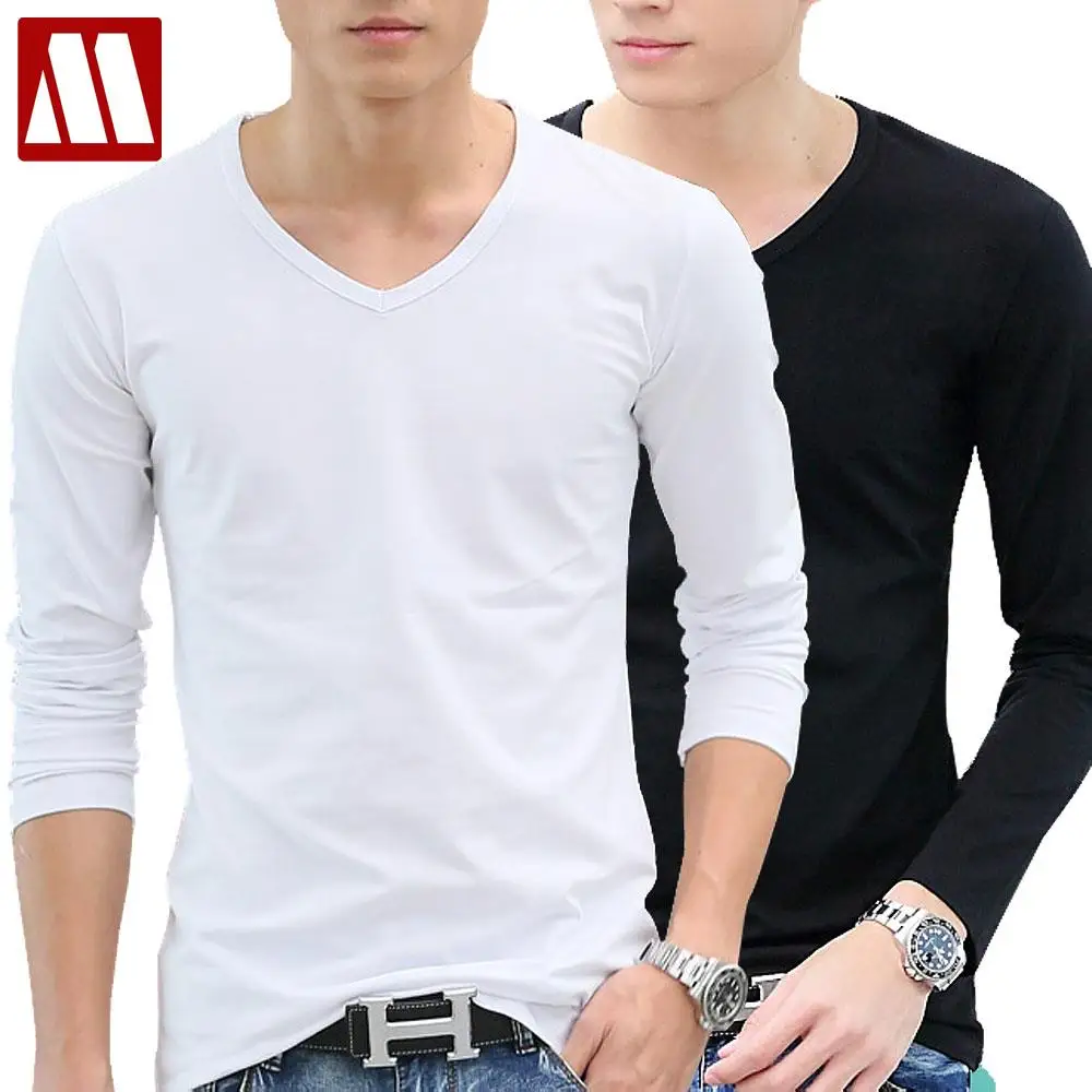 white long sleeve mens t shirts