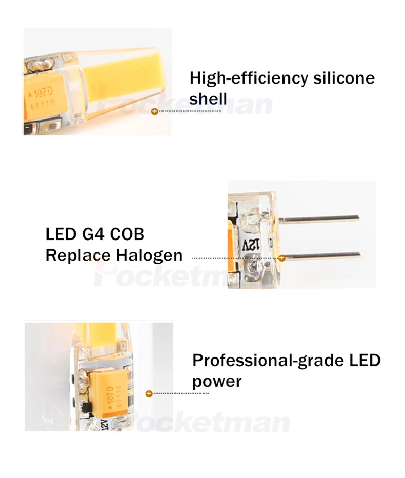 Супер яркий светодиодный светильник G4 COB AC/DC 12V g4 Светодиодный светильник с затемнением для кристаллов светодиодный светильник лампа Теплый Холодный белый