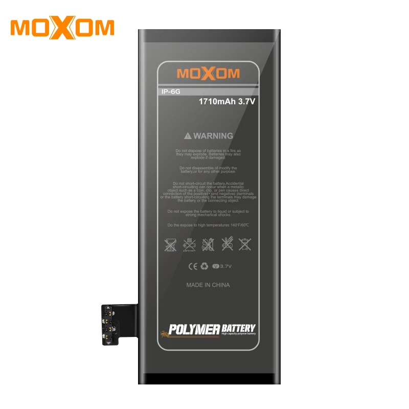 Аккумулятор MOXOM для iPhone 6 6G 1710 мАч Сменный аккумулятор литий полимерный высокой