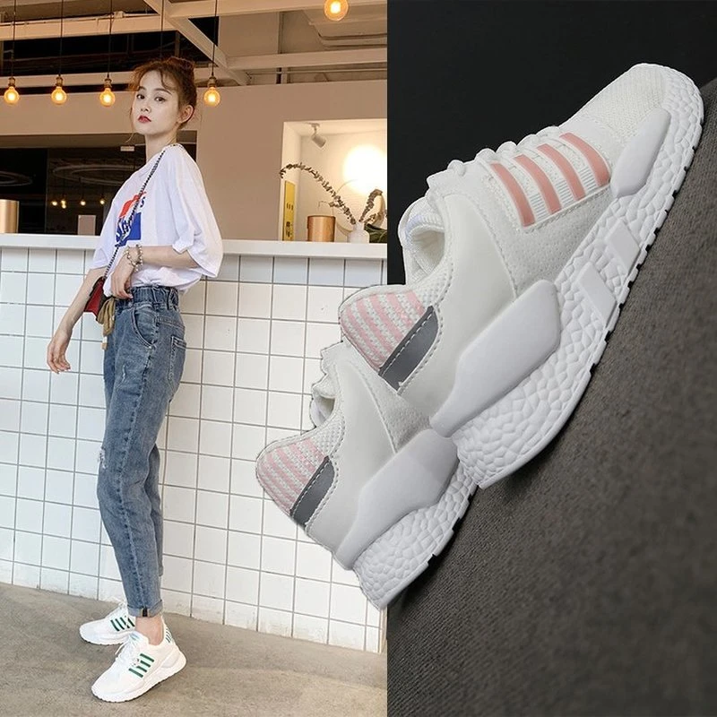 Zapatos informales para mujer, moda de verano, zapatos sencillos para mujer, zapatos deportivos con plataforma en blanco transpirables de alta calidad|Zapatos vulcanizados de mujer| -