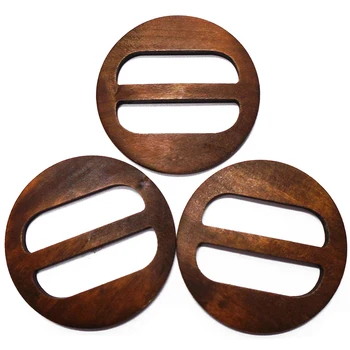 

ZIEENE 100PCs Oversized 80mm Wood Belt Buckle Big Wooden Buttons Coffee Sewing Scrapbooking For Women Girdle Corset Lady Bag