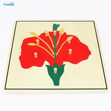 Детские игрушки Детские Монтессори цветок головоломка животное для детей дерево для раннего образования дошкольного обучения