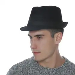 Оригинальный мужской структурированных шерсти фетровая шляпа Для женщин и Для мужчин Зимние Теплые джаз фетровая шляпа для Для мужчин