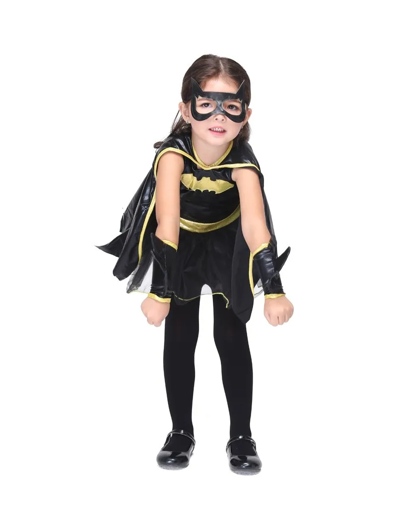 Дети Девушки Бэтмен Batgirl Необычные платья костюм супергероя наряды комиксов