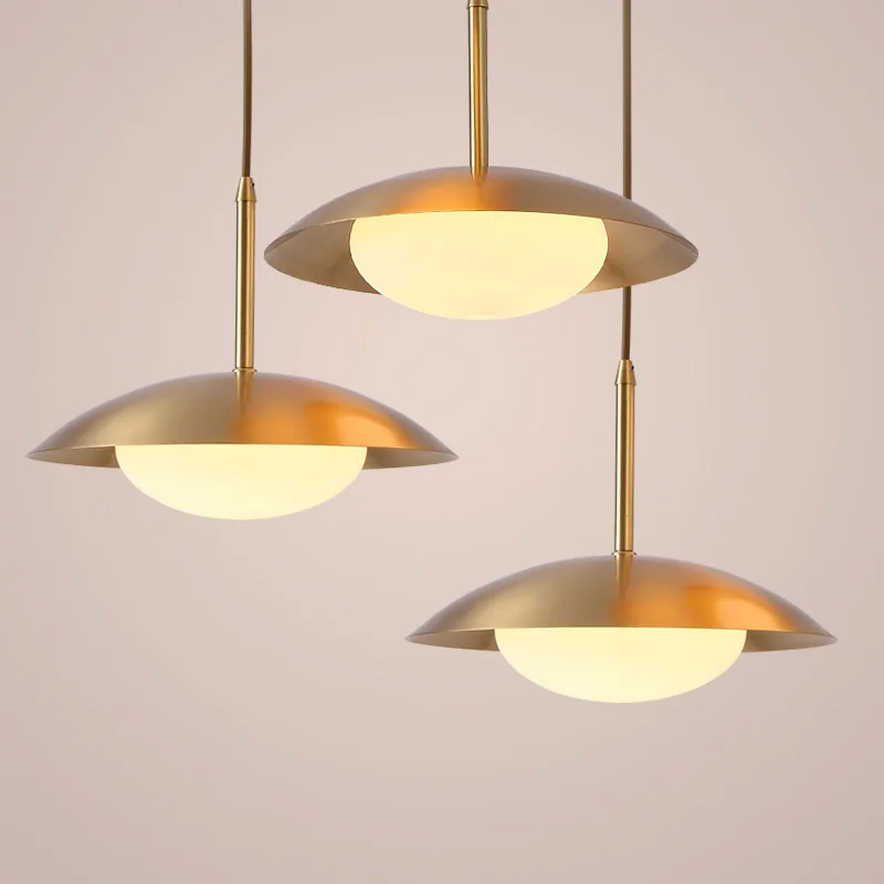 

Modern LED Pendant Light For Bar Kitchen Gold Metal Light Fixture Single Head For Living room Decorative Hanging Lamp Dinning