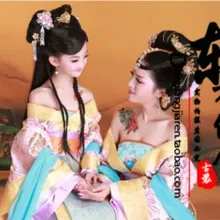 TaoHuaHanLu/красивые комплекты костюмов для родителей и детей с цветком персика; комплекты одежды для фотосъемки для мамы и дочки