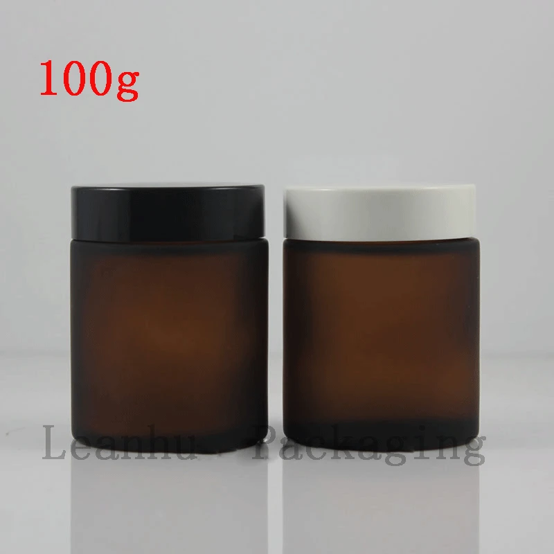 100g Brown Glass Jars For Facial Mask, Facial Cream Container Cream