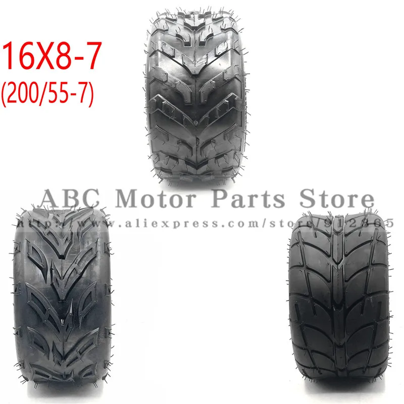 

16X8-7(200/55-7) Kart Auto Parts 7 inch ATV Tires 16X8-7 16 * 8-7 Highway Tire Wear-resistant Wheel Tires