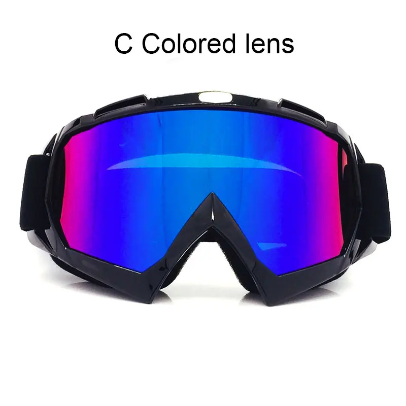 Nuoxintr универсальный мотоцикл очки MX очки для спорта на открытом воздухе Dirt Bike Мото очки человек Для женщин - Цвет: C Colored lens