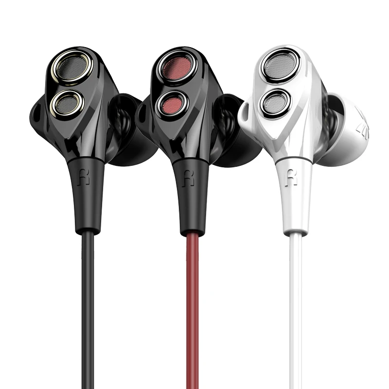 Наушники вкладыши UiiSii с супер басами 2DD + 1BA Quad core HiFi HI RES 1 2 M игровая гарнитура