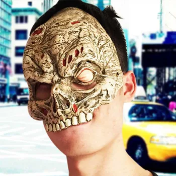 

1Pc Latex Half Face Mask Halloween Scary Ghost Masks Elastic Band Masquerade Party Cosplay Costumes Props