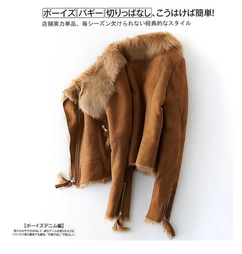 Женская Шуба, зимняя куртка, женская одежда, Корейская винтажная шуба из овчины, шуба из натурального меха, Женская куртка с шерстяной подкладкой ZT1592