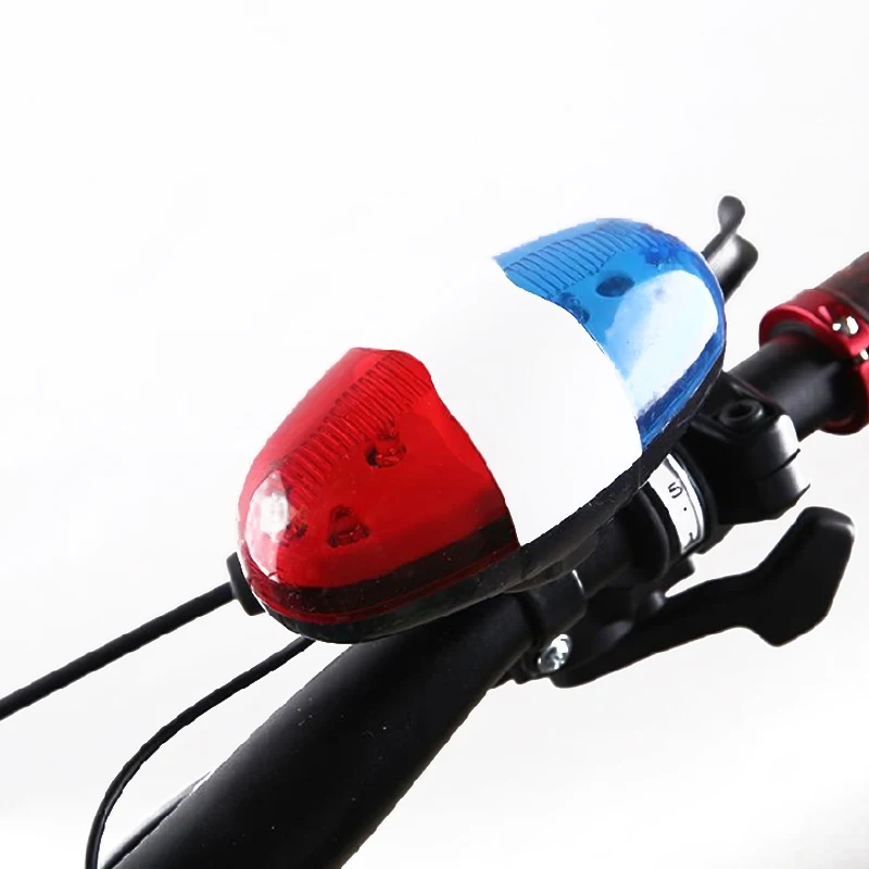 Велосипедный колокольчик 6led 4 тон клаксон велосипедный Звонок светодиодный велосипед полицейский свет Электронная Сирена Детские аксессуары для велосипеда скутер