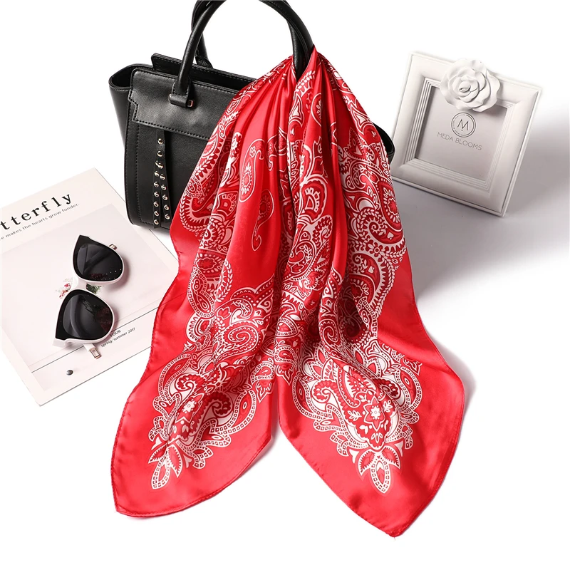 

High Quality Silk Scarf Ladies Elegant Small Square Scarf Head Scarf High Quality Spring Autumn Fashion Scarves