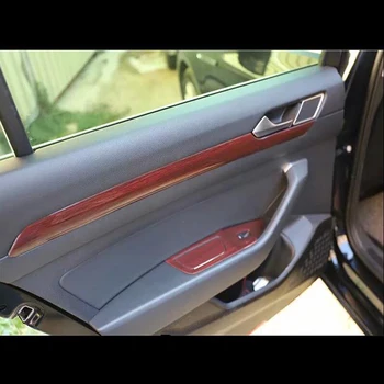 

For Volkswagen Magotan 2017-2018 4PCS Wood ABS Chrome Car Interior Side Door Body Cover Trim Molding Accessories
