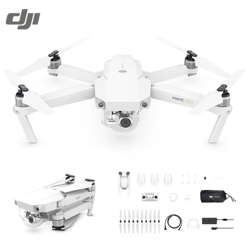 

DJI Mavic Pro Alpine White OcuSync Transmission WIFI FPV Combo With 3-Axis Gimbal 4K Camera RC Quadcopter Selfie Drone