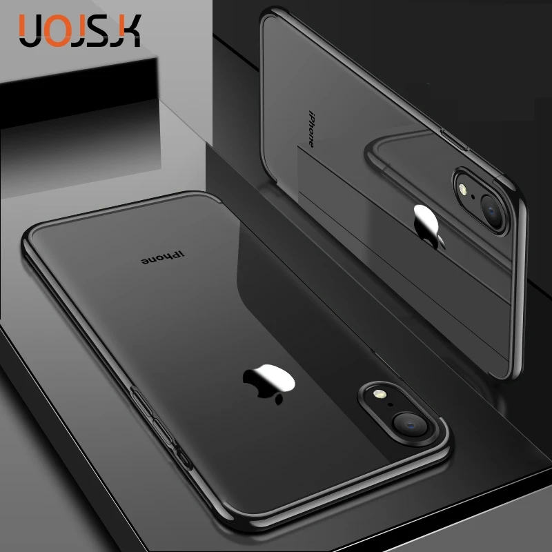 

UOJSJK Luxury Case for iPhone XS MAX XR Case Silicone Clear Soft Coque TPU Full Cover for iPhone 6 s 7 7 Plus 8 8 Plus X Case 6s