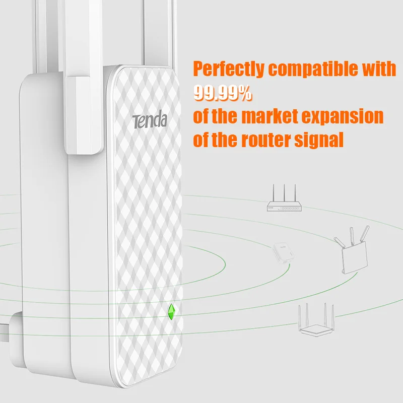 Tenda A12 300Mbps wifi Repeater Range Extender wireless Repeater Signal Booster 3 Antenna Full house cover 5