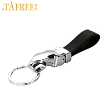 TAFREE, металлический Леопардовый черный кожаный брелок, автомобильный брелок, высокое качество, брендовый брелок для ключей, аксессуары, ювелирный подарок lp88
