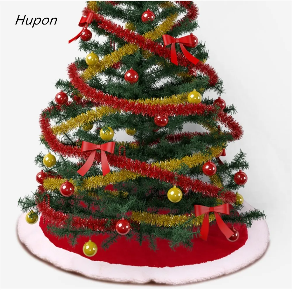 

1PC Christmas Decorations for Tree Lamb Down Fabric Christmas Tree Skirts for Home Decorations New Year's Party Supplies