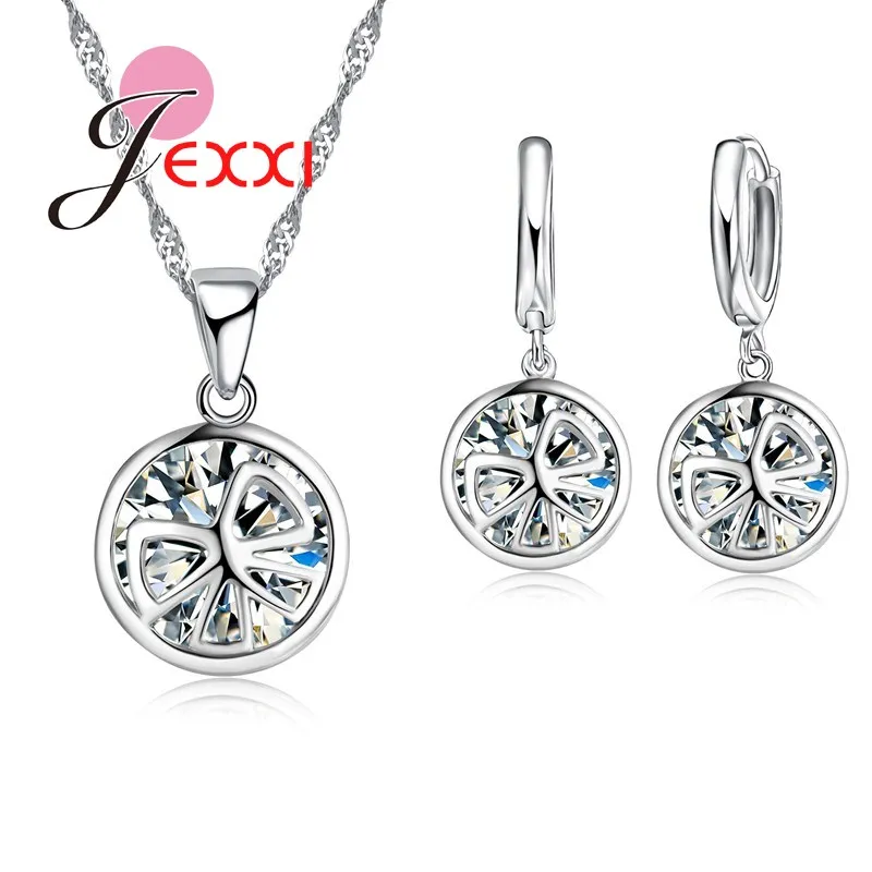 New Arrival Best Gifts Bridal Wedding Accessories 925 Sterling Silver Round Pendant Drop