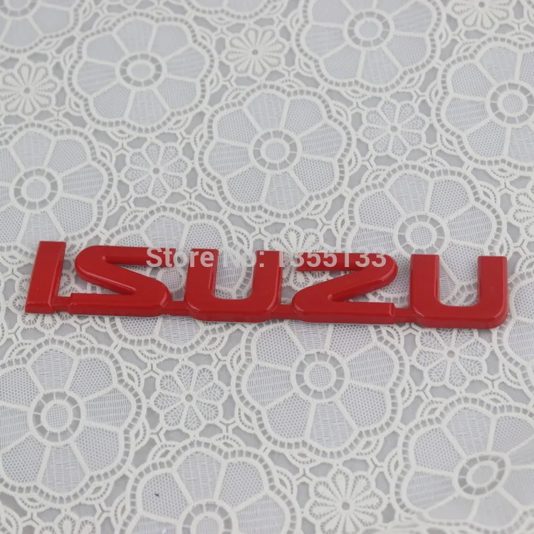 3D хромированный значок стикер ISUZU для внедорожника задний багажник эмблема D max - Название цвета: Красный