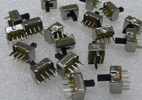 

10PCS SS-22D07VG4 2 Position 2P2T PCB Panel Vertical Slide Power Toggle Switch