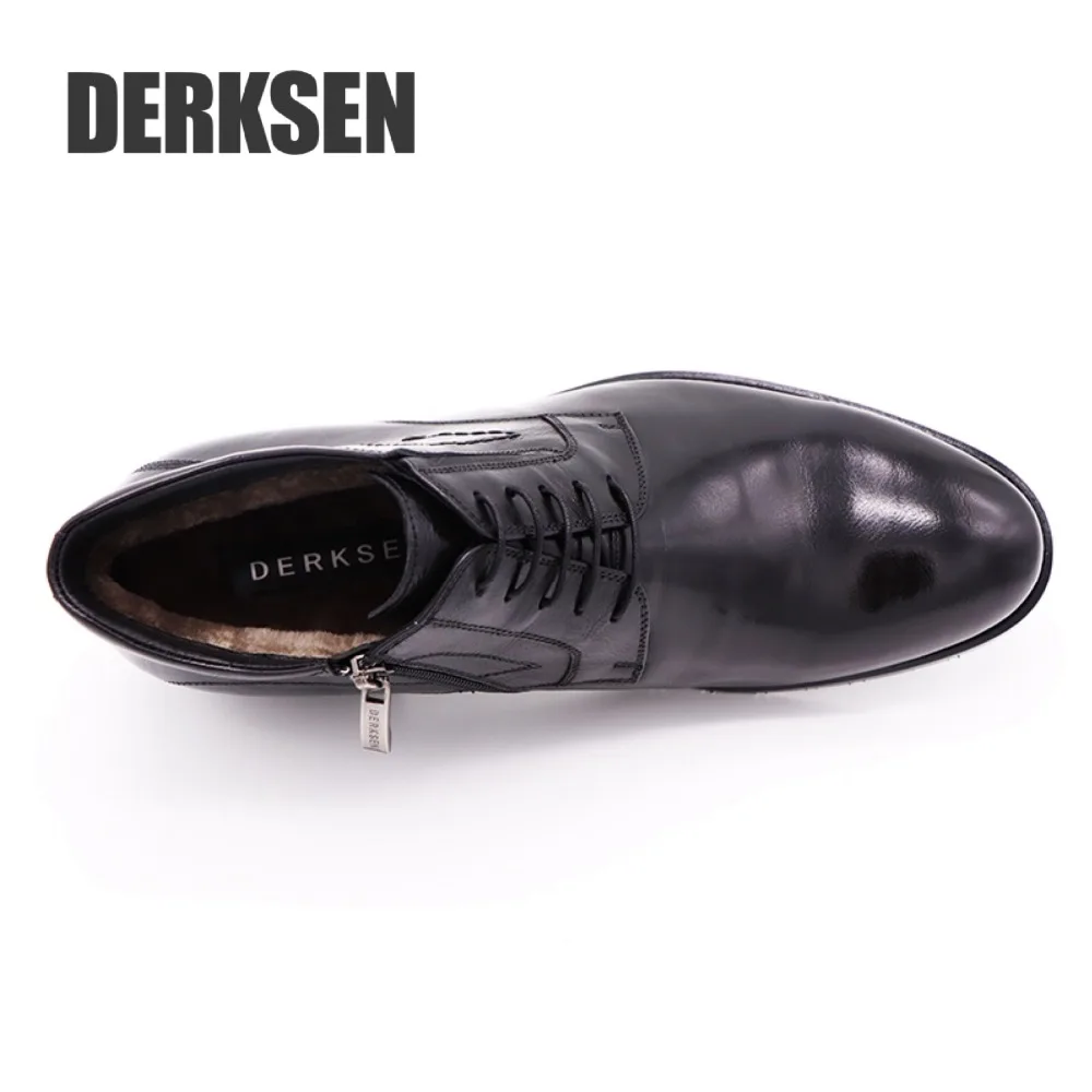 DERKSEN/модные ботинки из воловьей кожи с подкладкой мужские натуральной овечьей