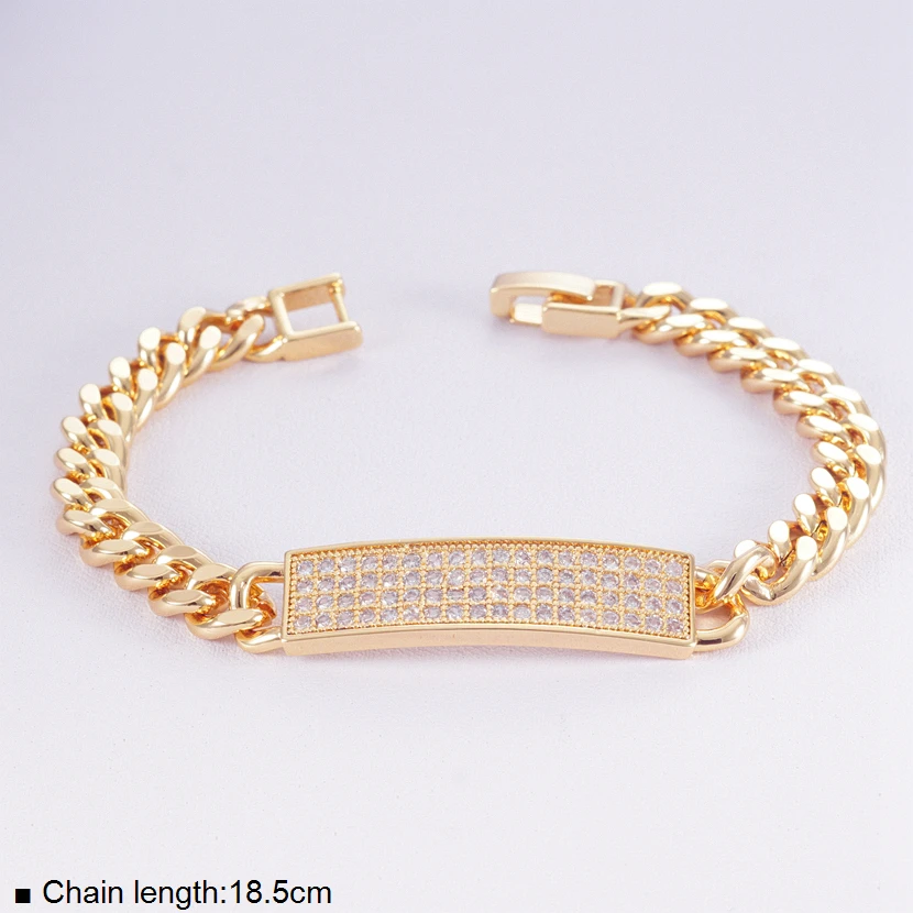 Геометрические Квадратные золотые медные браслеты для женщин, кубический цирконий, модный браслет-цепочка, ювелирный подарок, Прямая поставка