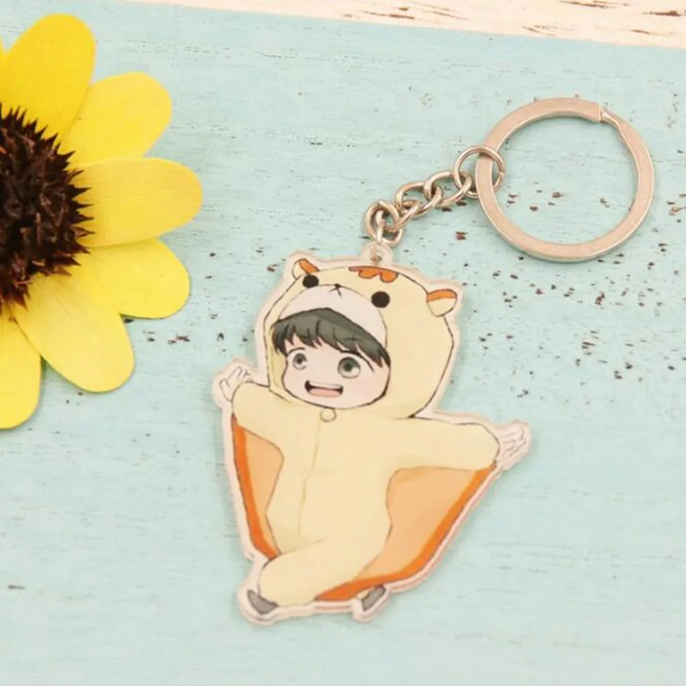 KPOP EXO Lucu Keychain Kartun Penggemar Suho Baekhyun Chanyeol