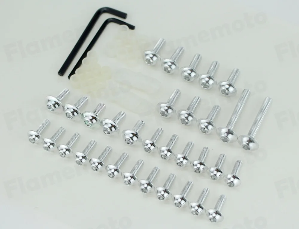 

UNDEFINED Motorcycle Accessories Chrome Aluminum Fairing Bolts Screw Kit For Suzuki Hayabusa GSXR 1300 1999 2000 2001-2007