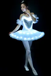 Для девочек балетное платье-пачка освещения Танцы костюм световой танцев флуоресцентный взрослых Лебединое озеро Танцы