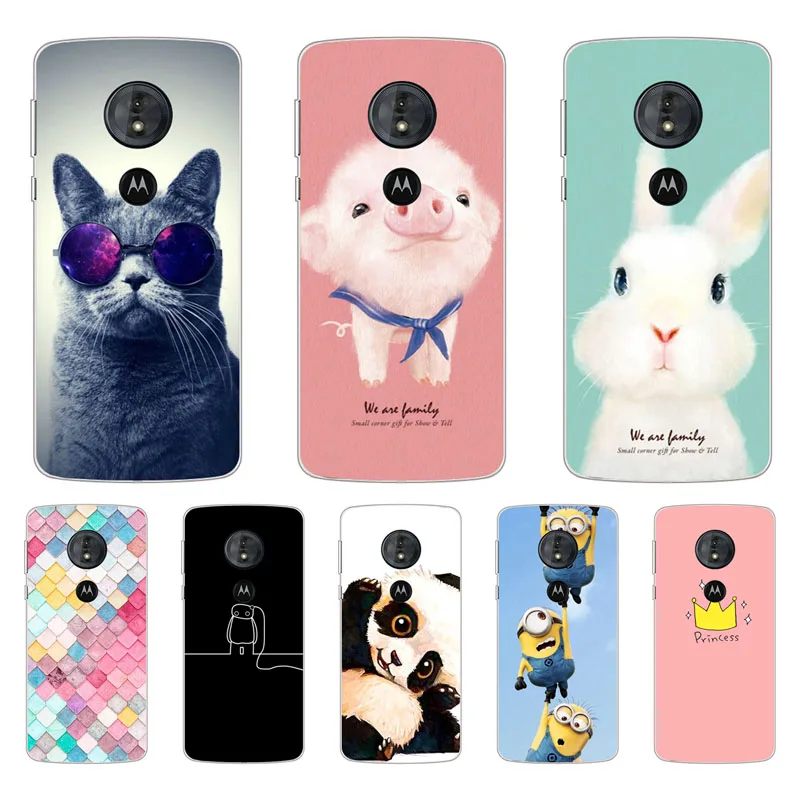 Для Motorola Moto G6 play Case силиконовые окрашенные картинки с животными мягкая ТПУ задняя