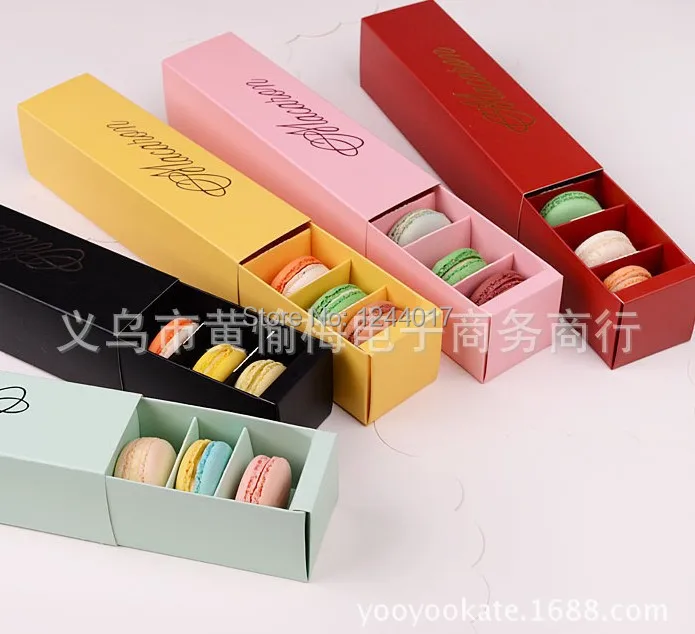

Drawer macarons bronzing process cartridge box wedding party decoration box five colors of West Point free shipping