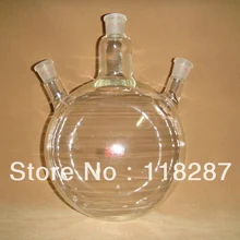 5000 мл(5л) круглодонная колба, 3 шеи, очень тяжелая стена, с 24/29 соединением