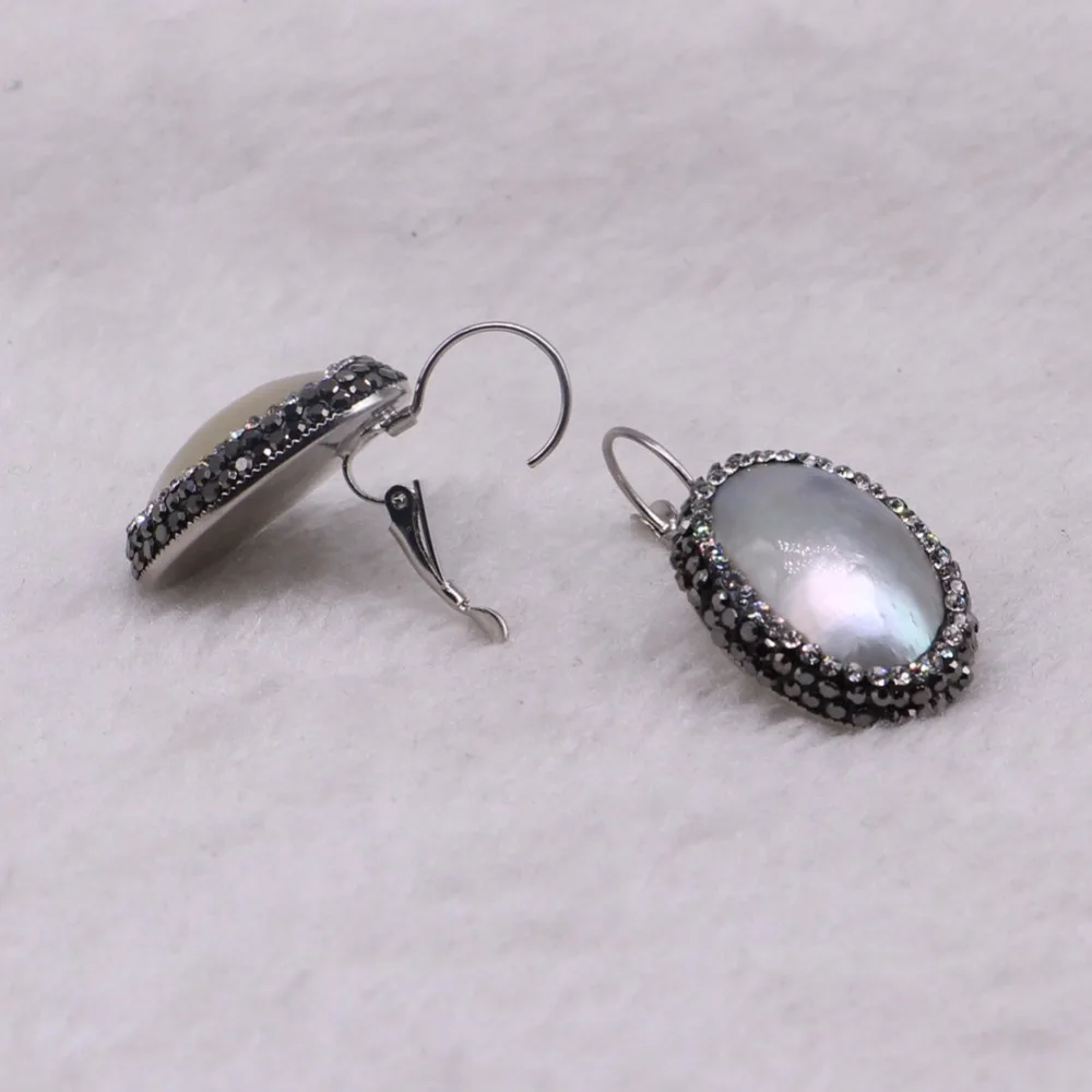 5 пар, серьги из натуральной раковины, гладкие белые серьги в виде ...