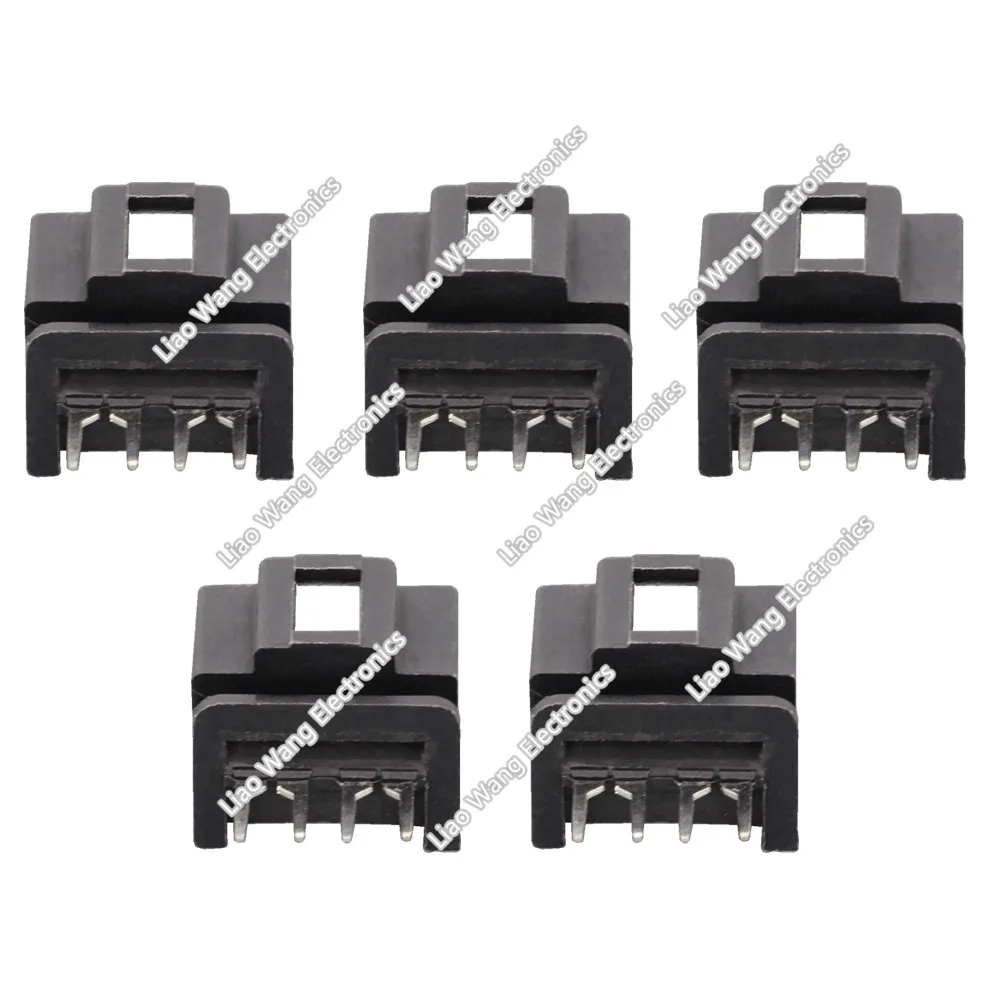 

5 PCS 4 Pin Auto Socket Plug PCB Mounting Sheath Connector With Terminals DJ70420-6.3-10