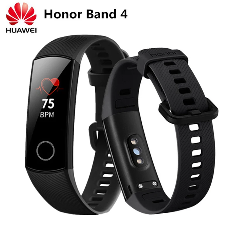 

HUAWEI Honor 4 Bracelet 0.95 inch Screen Bluetooth 4.0 Call / Message Reminder Heart Rate Monitor Blood Pressure Smartwatch