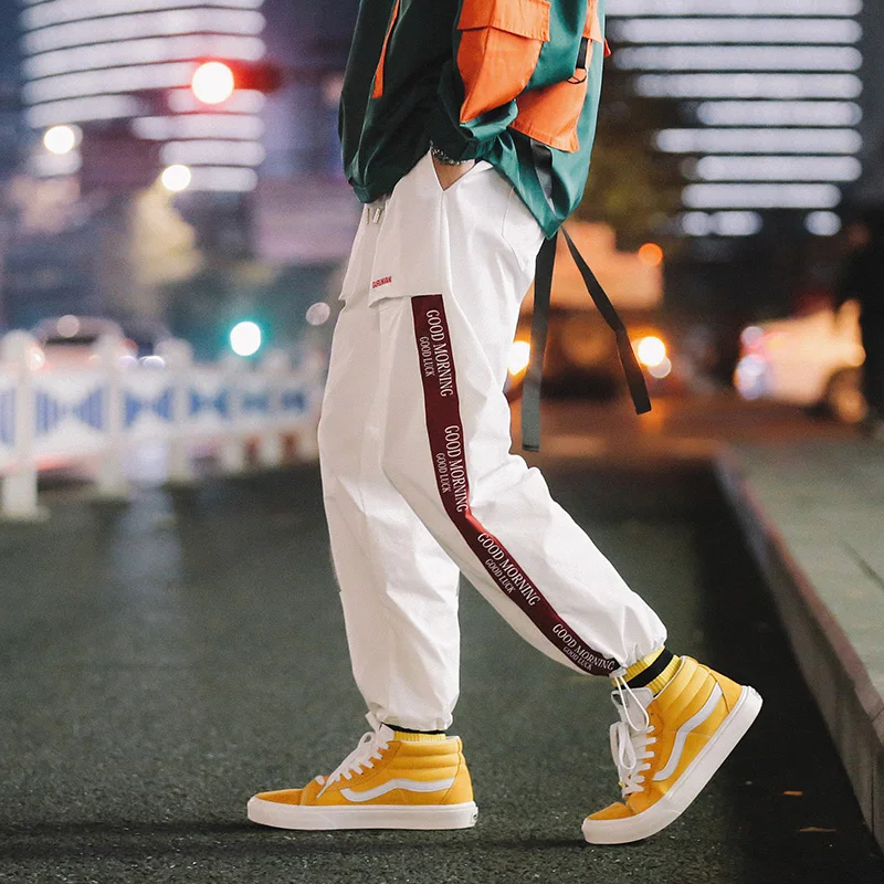 Hip Hop Street Harm Pants Patch Printed Jogger Pant Elastic Waist Mens Sport Casual Trousers New Fashion Summer Plus Size 5XL