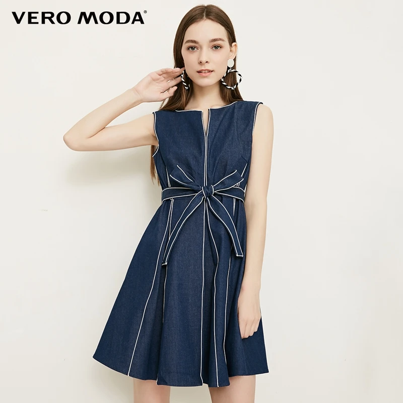 Vero Moda джинсовое платье без рукавов на шнуровке | 318342501