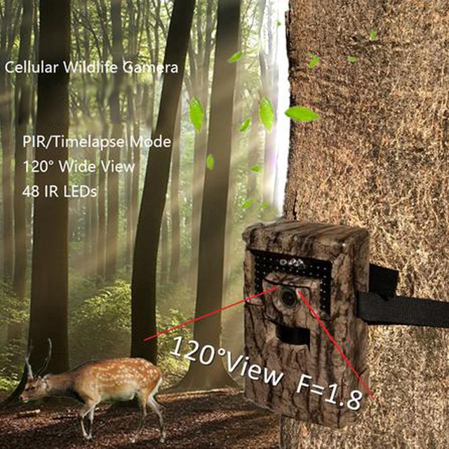 Cheap Scouting Hunting Camera 120 Degree Infrared Wide Lens Trail Forest Hunting MMS GPRS Camera + Wireless Remote Control