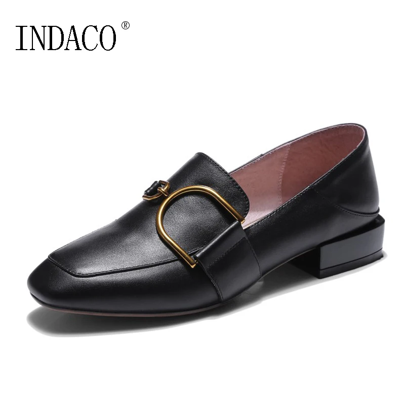 

Flat Shoes Women Leather Women Loafers Shoes 2019 Fashion Women Casual Shoes 2.5cm