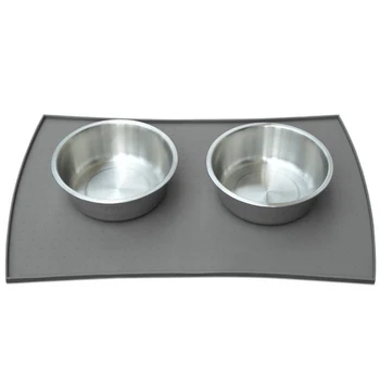 

Pet Silicone Mat Anti-slip Waterproof 40x60cm Arc Food Bowl Place Mats for Dogs Cats DC120