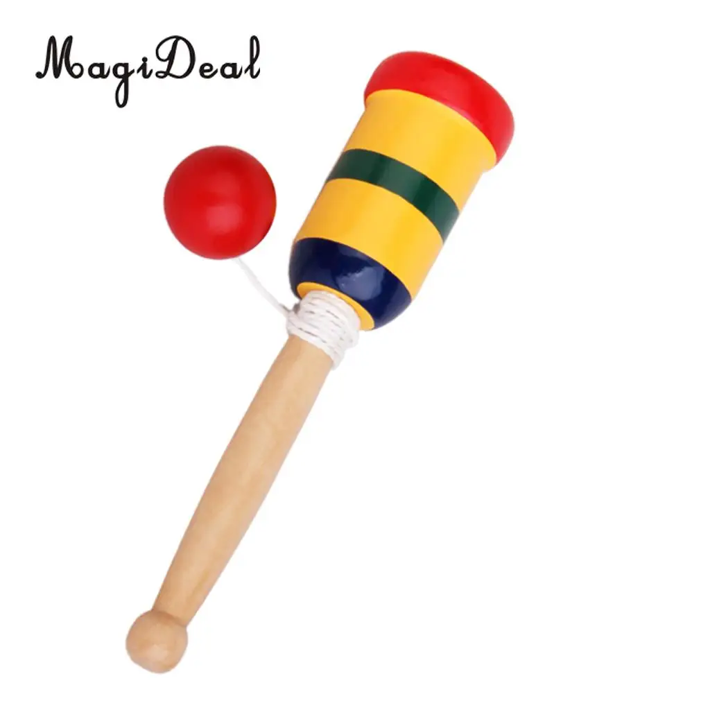 MagiDeal 1Pc Traditional Japanese Wooden Toy Kendama Cup and Ball for Children Kids Adult Toy
