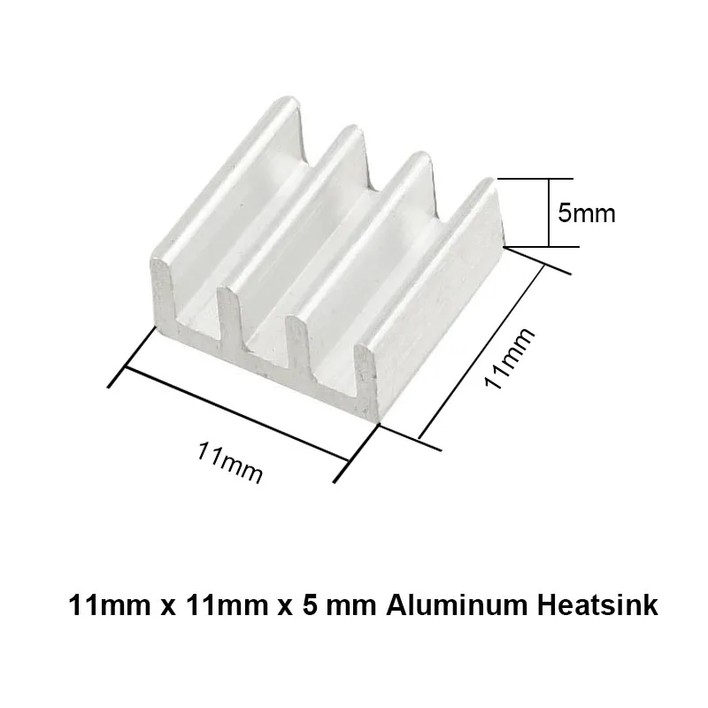 En-Labs 20 шт./лот алюминиевый радиатор 11x11x5 мм электронный чип-радиатор кулер для Banana Raspberry Pi ram, Memory, IC DC конвертер