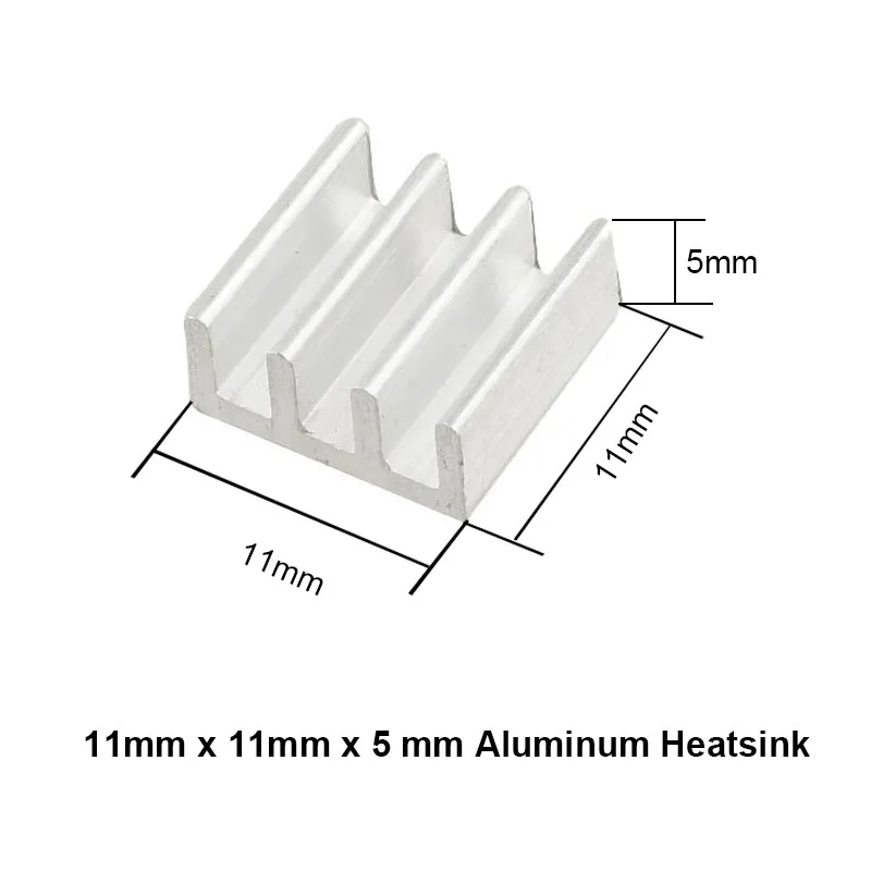 NA 20 Pieces Aluminum heatsink 11 mm x 11 mm x 5 mm for Memory chipset NA 20 Pieces Aluminum heatsink 11 mm x 11 mm x 5 mm for Memory chipset